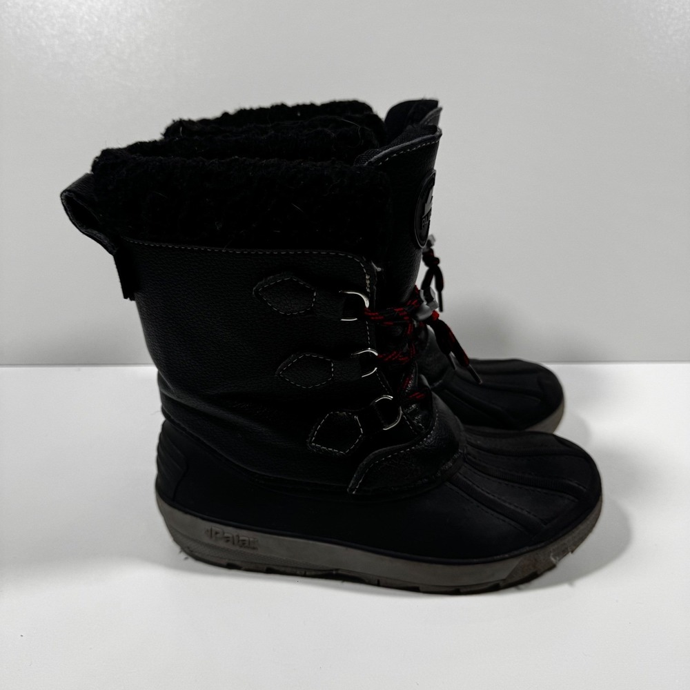 Pajar Waterproof Winter Snow Boots Black Faux Fur Lace-Up Boys Girls 3Y‎ Outdoor